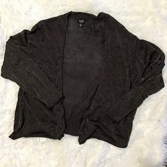 Eileen fisher sparkly black cardigan size … - Picture 1 of 4
